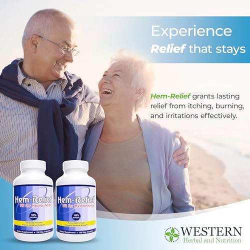Hem-Relief Western Herbal & Nutrition 911: Natural Hemorrhoid Pills, Eases Itching, Burning & Discomfort, Effective Hemorrhoid Treatment and Capsules, Hemorrhoid Shrinking Treatment 360 Veg Cap - Thumbnail 7