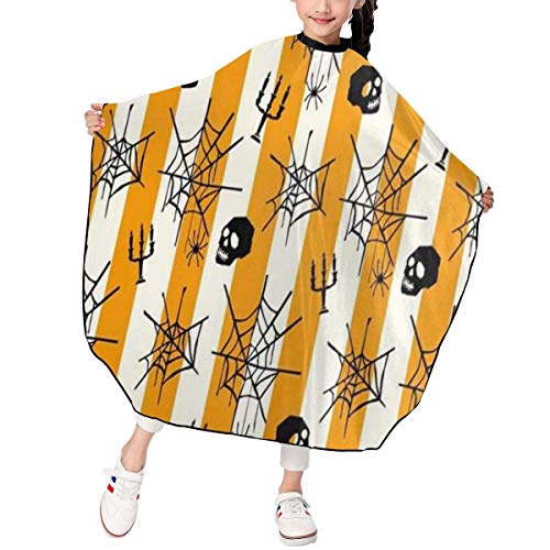 Preisvergleich Produktbild Kinder Halloween-Schürze, Spinnennetz, Totenkopf, nahtloses Muster, wasserfest