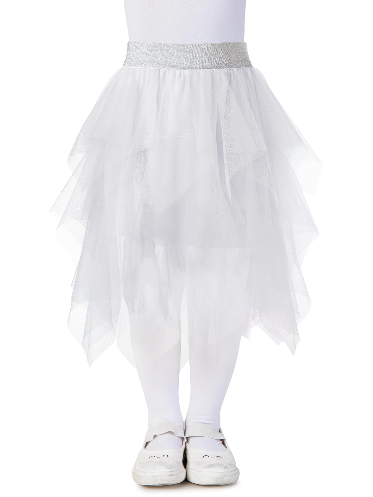 Tüllrock für Mädchen Elastischer Bund, Unregelmäßiges Tutu Tütü Rock mit Unterrock,Tüllrock für Kinder Teenager Erwachsene für Tanz Party Kostüm Prinzessin