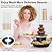 16oz Chocolate Fondue Fountain, 3-Tier MINI Chocolate Fountain with 6PCS Fondue Fork and Removal Fruits/Nuts/Treats Serving Tray for BBQ Sauce,Ranch,Nacho Cheese,Liqueurs