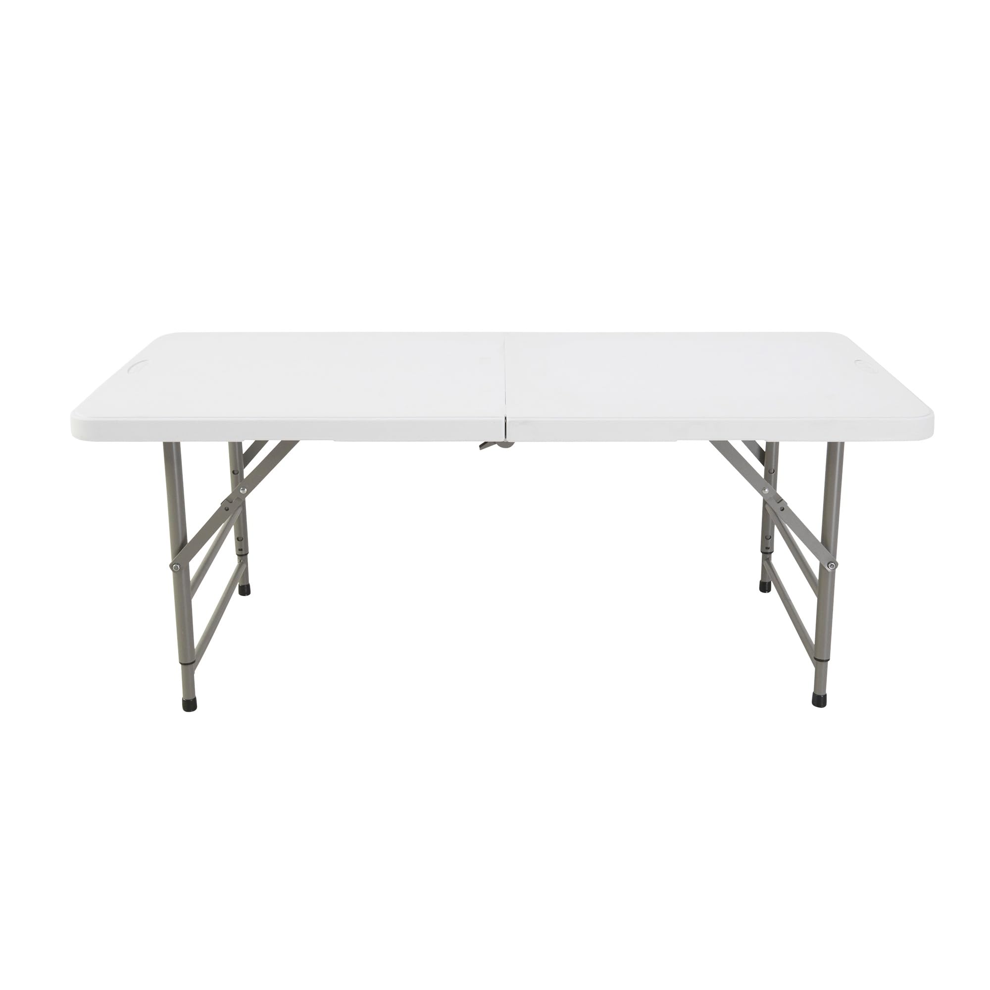 Mesa Plegable Multifuncional de Altura Regulable 122 x 60 x 50-74cm, con asa para su Desplazamiento