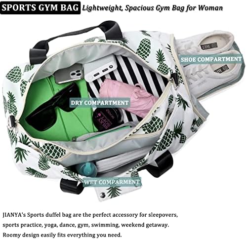 Sports Gym Duffle Bag for Women Girls Carry On Weekender Bag Overnight Travel Bag with Shoe Compartment & Wet Pocket 2 Sports Gym Duffle Bag for Women Girls Carry On Weekender Bag Overnight Travel Bag with Shoe Compartment & Wet Pocket