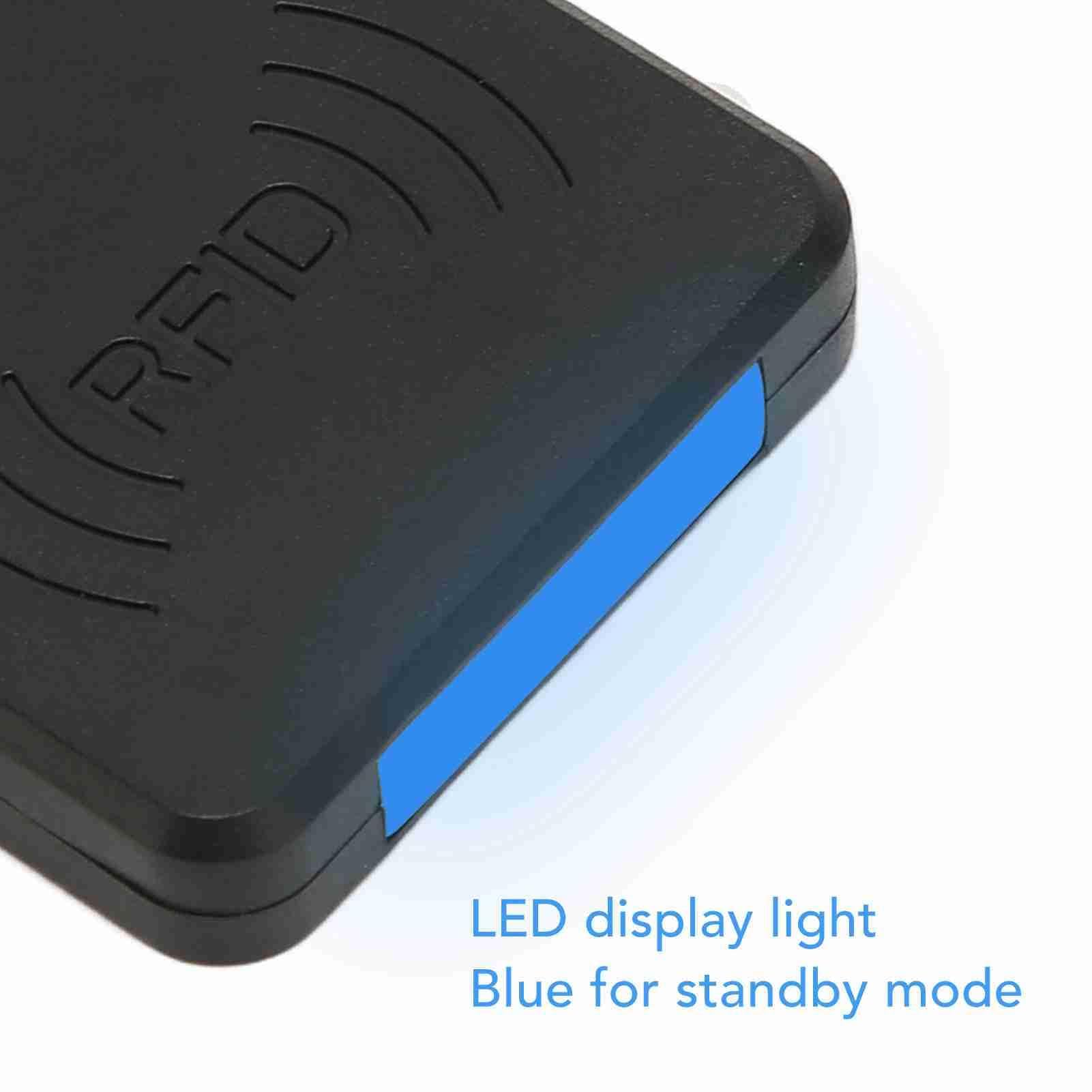 Dpofirs Lector de Tarjetas Inteligentes para EM4100, Lector de Tarjetas de Teléfono Móvil RFID ID de 125 KHz con Tipo C, Compatible con para para para para