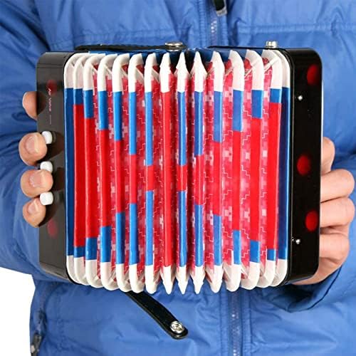 7 Keys Kids Accordion, Button Accordion, Mini Musical Instruments Toy Accordion for Children Kids Baby Pre-Kindergarten Toddlers(black)