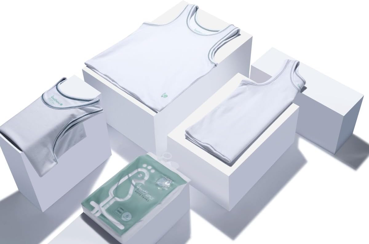 Feathers Boys White Tank Top 100% Cotton Tagless Undershirts 3-Pack - Image 8