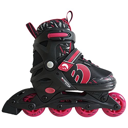 Best Sporting Inline Skates, Größe, Farbe: Pink/Schwarz Patines en línea (Talla, Color Rosa y Negro, 38-41