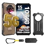 Ulefone Armor X16 Pro 5G Rugged Smartphone Android 15, 16GB+256GB/2TB 10360mAh 33W 64MP+25MP Night Vision Dimensity 6300 6.56" Tough Smart Phones, Dual SIM Waterproof Mobile Phone NFC, Sand Dune