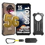 Ulefone Armor X16 Pro 5G Rugged Smartphone Android 15, 16GB+256GB/2TB 10360mAh 33W 64MP+25MP Night Vision Dimensity 6300 6.56" Tough Smart Phones, Dual SIM Waterproof Mobile Phone NFC, Sand Dune