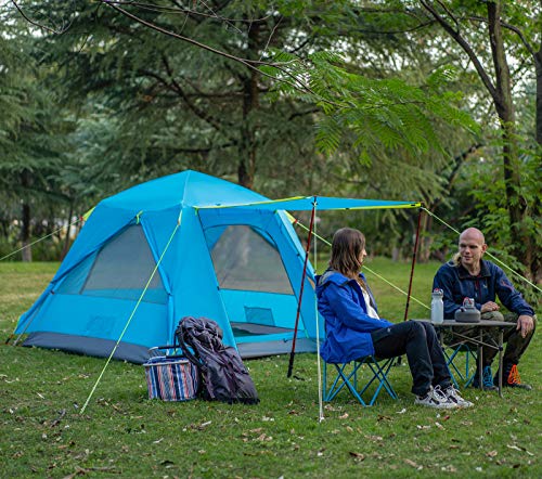 Kazoo Camping Tents 3 Person Waterproof Instant Tents 3 People Cabin Tent Easy Setup With Sun Shade Automatic Aluminum Pole #TOP3