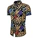 Produktbild RelaxLife Herren Kurzarm Herrenhemd Sommerart Palmenmuster Strand Hawaiihemd Herren Lässig Kurzarm Hawaiihemd Herrenhemd M-5Xl