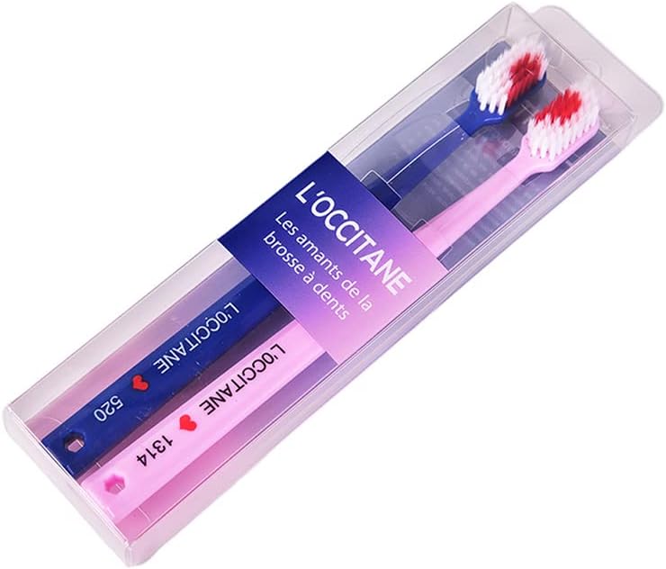 2PCS Soft-bristle Lovely Heart Adult Toothbrush For Couple Friends Familys Eco-friendly Dental Care Oral Hygience Health Care