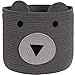 VK Living Cotton Rope Bear Animal Basket Foldable Large Woven Storage Basket Baby Nursery Cute Laundry Hamper for Toys,Blanket,Clothes in Bedroom Living Room Large Baskets 14x14 Grey