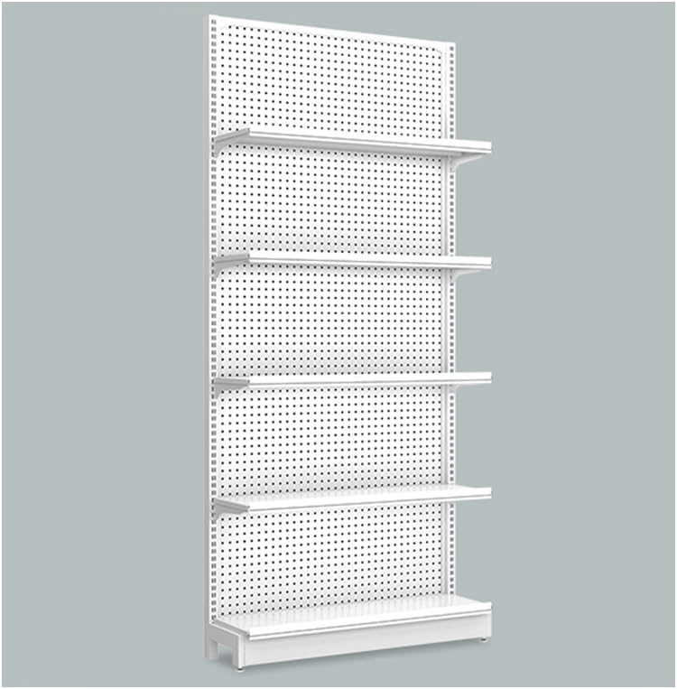 Retail Display Shelving with 30 Hooks, 5-Tier Snack Rack for Supermarkets & Convenience Stores, Gas Station Shelf Unit (Type B, L90xH135cm)
