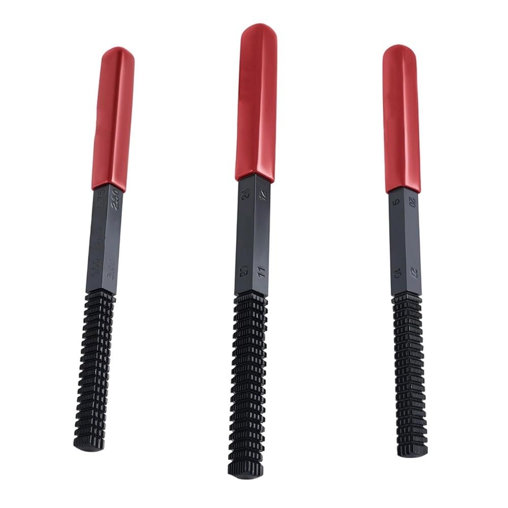 Aundhegrtt As Shown Thread Repair File Set In Metric, 3-Piece Thread Restorer File Set, Thread Restoring Chaser Files