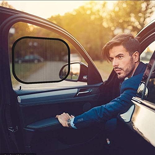 Car Window Sun Shade - 2 Pack 21"x14" Cling Sunshade for Car Side Windows Sun Shades, Sun Glare and UV Rays Protection for Child Baby Pets Passenger Side Window Car Sun Shades (2X Semi-Transparent)