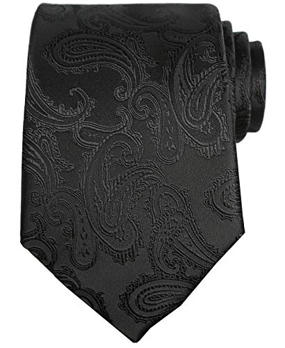 Geek-M Herren mode paisley jacquard woven-riegel-krawatte für geschäfts-hochzeit Schwarz One Size