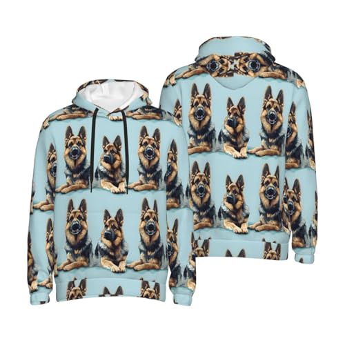 Hoodies For Men - German Shepherd 1 Print Long Sleeve Casual Men'S Hoodies & Sweatshirts Pullover With Pocket4