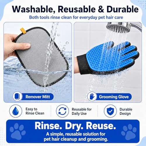 Image of NVNAN 3 PCS Pet Hair Removal Glove and Pet Hair Remover