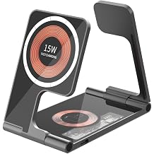 SlimQ 3-in-1 Magnetic Wireless Charger, 15W, Foldable Metal