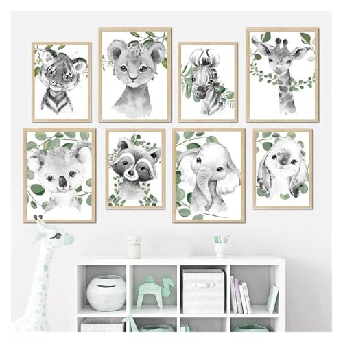 Tableau éléphant scandinave 50x70cm pour décorer la chambre de bébé - 4