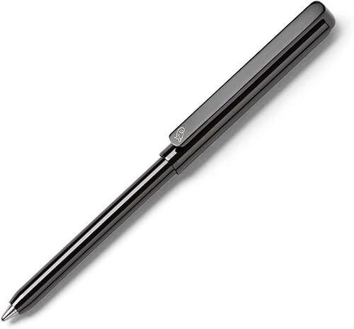 Bellroy Micro Pen (bolígrafo de viaje pequeño, punta de bola, incluye repuesto) - Gunmetal, plomizo, Retráctil