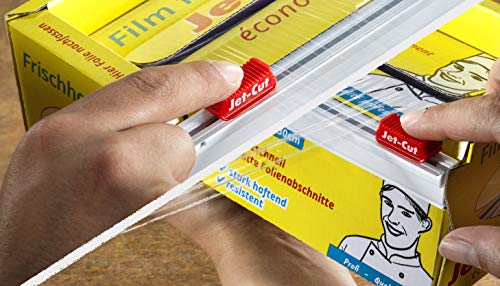 Jet-Cut Frischhaltefolie zum Schneiden, Gastronomie 45cm x 300m – extra breit, PVC transparent, 1 Stück