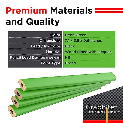 Crayons charpentier noir pour ne plus perdre vos outils de traçage vert fluorescent - 2