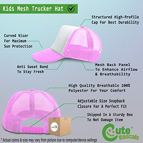 Summer Kids Trucker Hat I Love My Daddy Dad Father's Day Style A Polyester Boys Girls Sun Toddler Caps Soft Pink Design Only Adjustable2