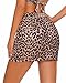 Lzkehcy Womens Casual High Waist Faux Suede Leopard Print Bodycon Mini Pencil Skirt (US, Alpha, Large, Regular, Regular, Khaki Leopard)