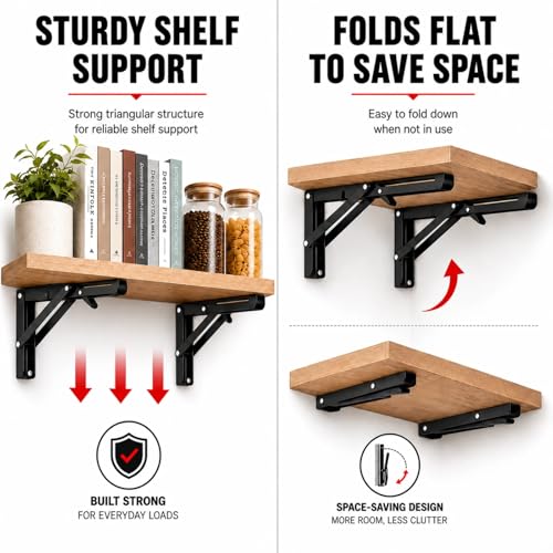 Équerre pliante pour établi et table murale rabattable gain de place