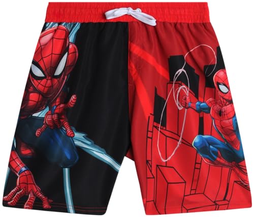 Short de bain Spider-Man garçon maillot de bain shorts rouge noir 10 12 ans