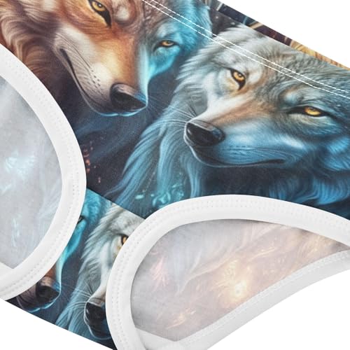 Abstract Wolf Girl Panties Cute Girls Underwear Toddler Cotton Cartoon Briefs Underpants 2t4