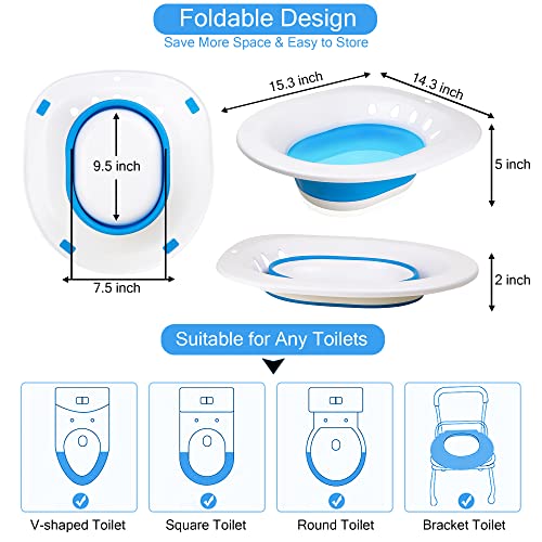 Sitz Bath For Hemorrhoids, Sitz Bath For Toilet Seat, Postpartum Care Treatment, Sits Bath Kit For Women. Yoni Steam, Perineum Relief, Foldable Easy To Store. #TOP1