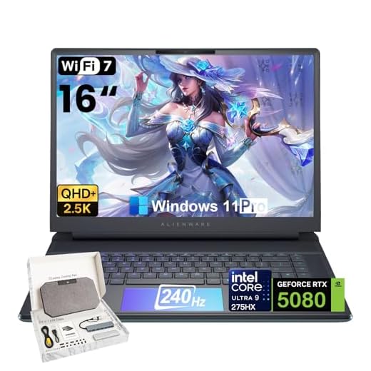 Alienware 16 Zoll Area-51 Gaming Laptop - GeForce RTX 5080 16GB GDDR7, 16 Zoll 2.5K QHD+ 240Hz, Intel Ultra 9 275HX, RGB Beleuchtung, Wi-Fi 7, Ai NPU, Win 11 Pro, mit Zubehör (64GB DDR5, 1TB SSD)