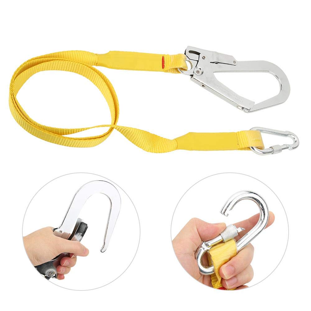 Keenso Cinturón de Seguridad para Trabajo aéreo al Aire, Montañismo al Aire Escalada Techadores para techos, Arnés de protección Equipo de Gancho para cordón