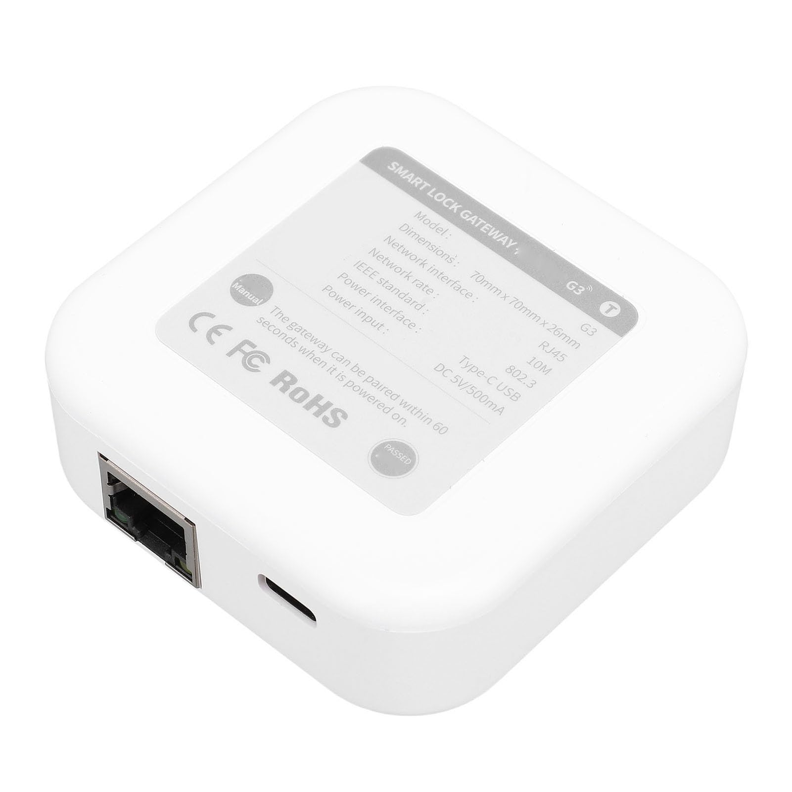 Smart Gateway WiFi Bluetooth Smart Home Control per gestione remota di dispositivi, 70 x 70 x 26 mm, ABS, 1 unità