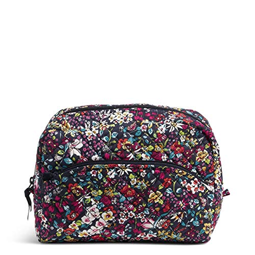 Vera Bradley Women's Signature Cotton Large Cosmetic Makeup Organizer Bag, Itsy Ditsy, One Size