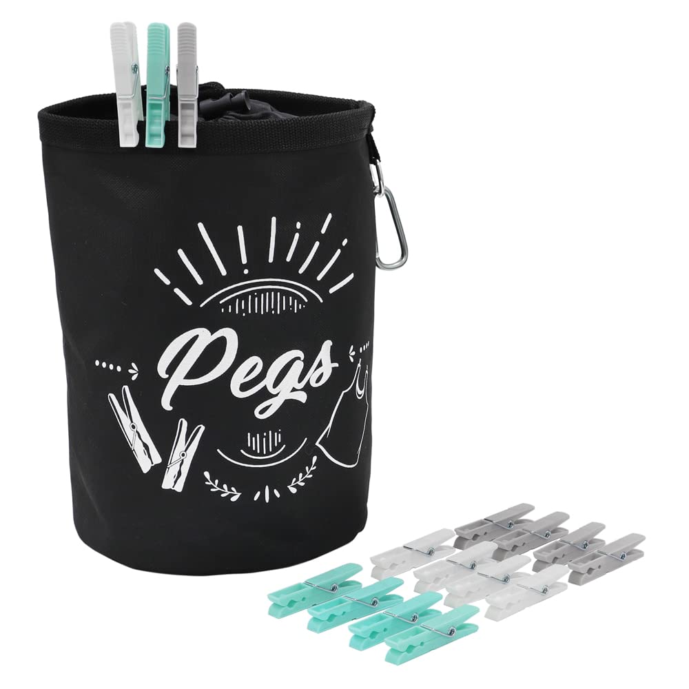 Jvl Homewares Jvl Assorted Plastic Pegs With Bag 200 Pack