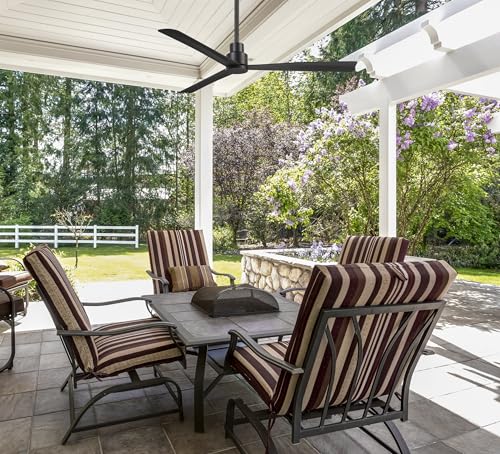 Image of Minka-Aire F787-CL Simple 52 Inch Outdoor 3 Blade Ceiling Fan with DC Motor in Coal Finish