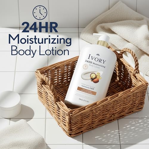 Image of Ivory Hand & Body Lotion, 24hr Moisturizing, Repairs Extra Dry Skin, All Day Hydration, Lightweight Formula, Absorbs Instantly, Perfect for Daily Use, Shea Butter Blend, Oatmilk Scent, 27 fl oz