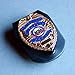 ASR Federal Universal Fit Leather Police Badge Holder with Metal Belt Clip, Black