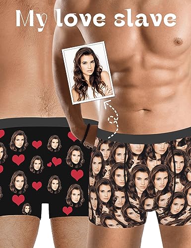 2 Pack Custom Underwear for Men, Custom Boxers for Men with Face, Gift for Boyfriend Birthday Unique Christmas2
