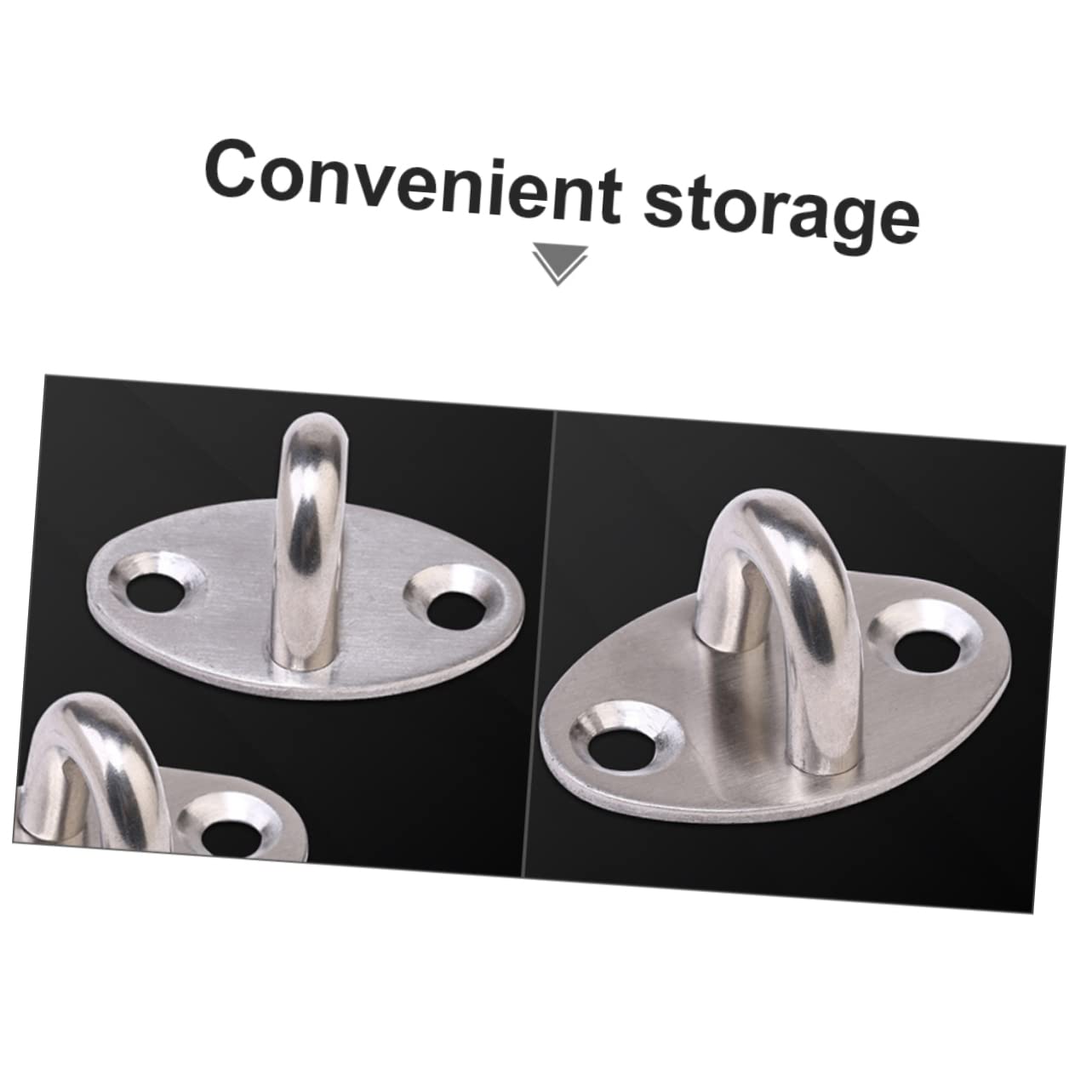 CIYODO Stainless Steel Belt Hooks 10pcs Fixed Pull Ring Storage Hooks for Wall Versatile