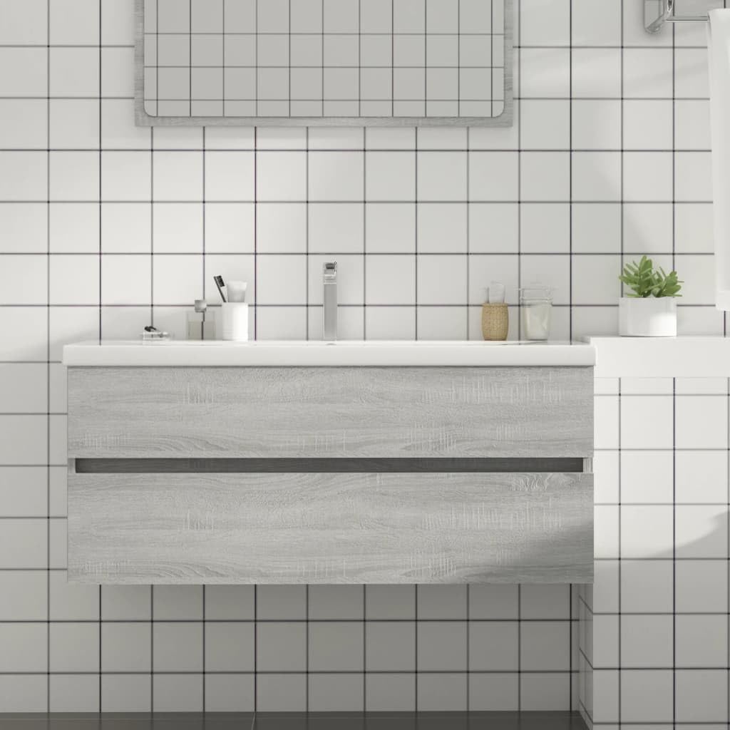 Wastafelkast 100x38,5x48 cm spaanplaat sonoma eikenkleurig Wastafelkast 100x38,5x48 cm spaanplaat sonoma eikenkleurig