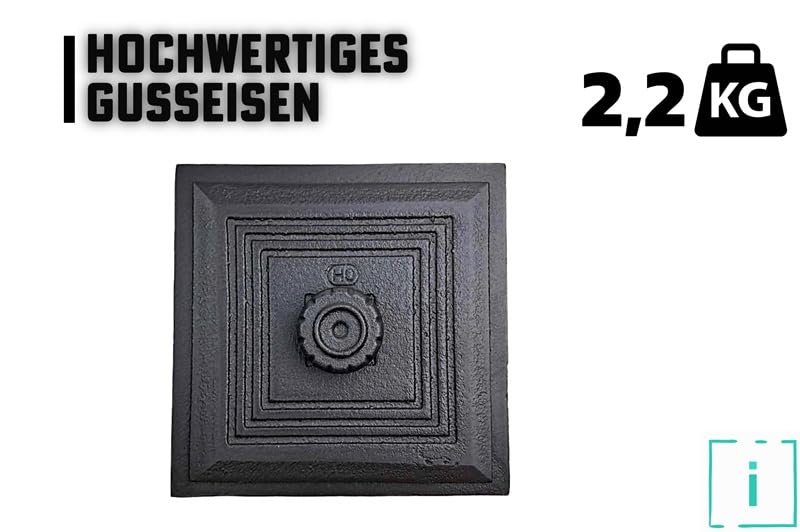 Revisionstür 170x165 mm Backofentür Gusseisen Räucherei Ofentür Aschetür