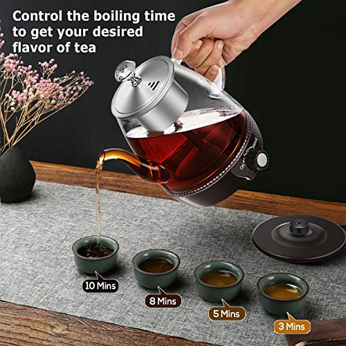 Topwit Electric Kettle, Electric Tea Kettle with New Tea-brewing Method, Keep Warm and Dual Boiling Modes Electric Tea Maker, 1L Pour Over Teapot & Hot Water Kettle with Stainless Steel Infuser - Thumbnail 5
