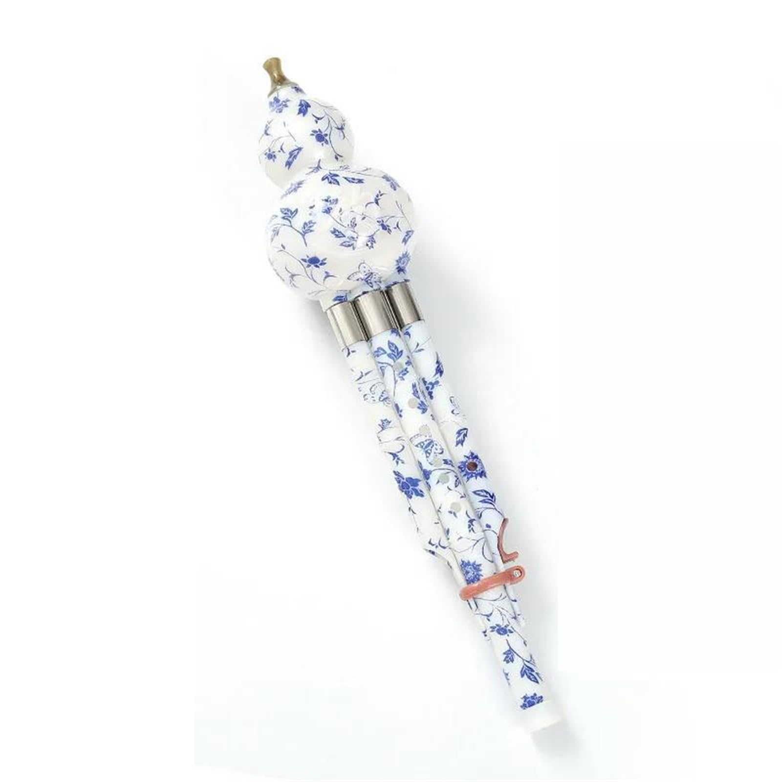 Hulusi Chino Flauta De Cucurbitáceas Instrumento Musical Étnico Chino Hecho A Mano Llave Hulusi C/bb De Bambú Con Estuche Para Principiantes De Música(White,B)