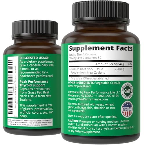 Peak Performance Raw Desiccated Thyroid Supplement