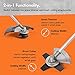 VonHaus 2 in 1 Grass Trimmer & Brush Cutter 1000W – 38cm Max Cutting Width – 10m Cable, Safety Switch, Auxiliary Handle, Shoulder Strap, Lightweight and Tap & Go System