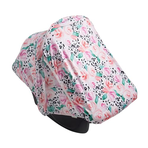 Image of Little Tots Baby Car Seat Canopy Cover, Breathable Sun Shade, Full Privacy for Newborns & Infants, Universal Fit for Boys & Girls